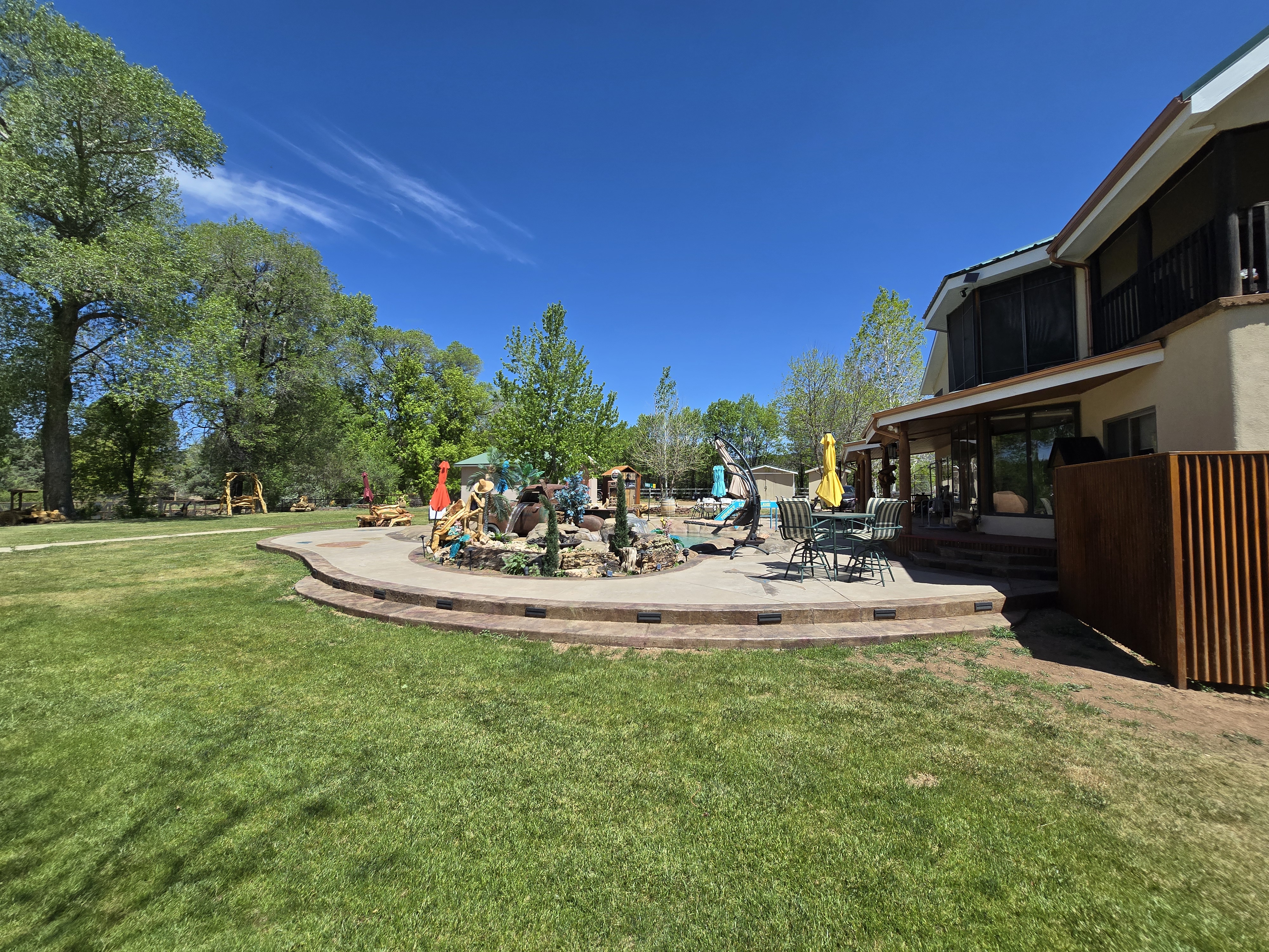 Patio from lawn